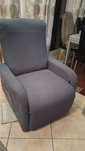 Potah na polohovací křeslo Stretch Potah na polohovací křeslo Small Plaid Jacquard Fitted Standard/Oversized Recliner Chair, Silver Grey Fotografie od zákazníka č. 4