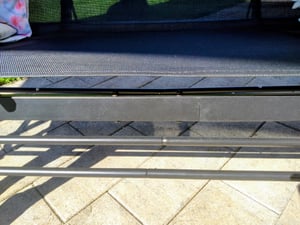 COSTWAY Gartenbank, Schaukelbank mit Gleitbewegung und Stoffsitz, 2-Sitzer Sitzbank bis 300kg belastbar, Terrassenbank Kunden-Foto 3