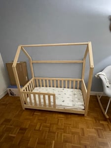 Letto per bambini Buxibo - letto in legno per bambini - casa letto - 70x140 cm Foto del cliente 1
