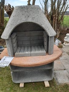 Buschbeck Gartengrillkamin Cortina grau-terrakotta, B110 x T65 x H206 cm Kunden-Foto 2