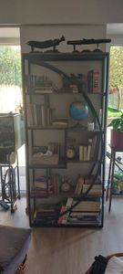 Tribesigns Bücherregal, 180 cm hoch, mit 8 offenen Lagerregalen. Perfekt für Heimbüro und Wohnzimmer. Vintage Grau. Kunden-Foto 2