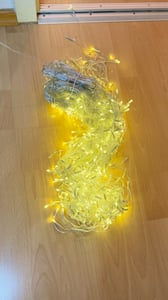 Eisregen Lichterkette 25m Außen1100LED Warmweiß IP44 Lichtervorhang mit Fernbedienung Timer 8 Modi Speicherfunktion für Garten Balkon Weihnachten Deko Kunden-Foto 1