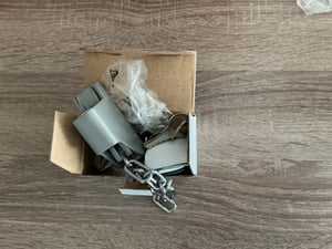 WENKO Tür Griff Kette abschließbar Schloss Sicherheit Schutz Verschluss Haus Kunden-Foto 1