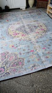 In- & Outdoor Teppich Modern Orient Print Terrassen Teppich Türkis Grösse 60x100 cm Kunden-Foto 1