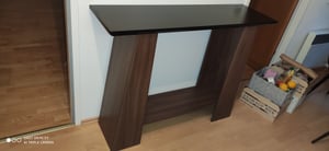 Tribesigns 120 cm Konsolentisch für Eingangsbereich, 2-stufiger schmaler Sofatisch aus Holz hinter dem Sofa mit Ablagefach für Wohnzimmer, Flur, Foyer Kunden-Foto 3
