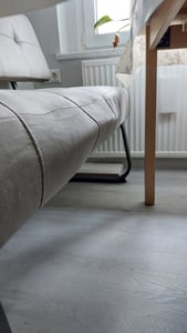 Eckbank Luise - langer Schenkel links - Bezug Vintage Anthrazit - Metall-Kufengestell Anthrazit - ! Komfortsitz mit Federkorb ! - Maß 202x152cm - ca. 300kg belastbar Kunden-Foto 5