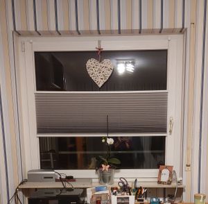 Plissee Faltrollo Magic moderner Sichtschutz Fensterrollo ohne Bohren Hellgrau 120x200 cm Kunden-Foto 1