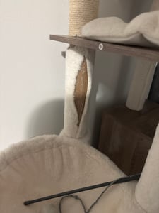 Feandrea Kratzbaum mit Katzenklo, 2-in-1 Kratzbaum, versteckte Katzentoilette, mit Sisalstämmen, herausnehmbare Plüschbälle, Kunden-Foto 3