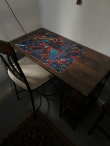 VASAGLE Computertisch mit 2 Regale Schreibtisch 100 x 75 x 50 cm vintagebraun Kunden-Foto 2