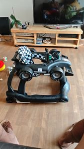 GOPLUS 4-in-1 Lauflernhilfe, Höhenverstellbare & Faltbare Lauflernwagen Tragkraft bis zu 15 kg,  Gehfrei mit Licht Musik  für Kinder von 6-18 Monaten (Gelb) Kunden-Foto 1