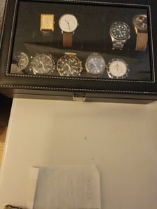 SONGMICS Uhrenbox Uhrenkasten, mit 12 Fächern, Glasdeckel, Geschenkidee Kunden-Foto 1