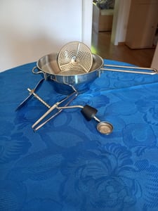 Wenburg Edelstahl-Passiergerät, 19,5 cm - spülmaschinenfest & mit 3 Siebeinlagen Kunden-Foto 1
