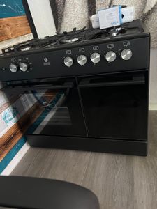 Gasline GAG90GPXFL-B Schwarz Gas Standherd mit Flaschenschrank Umluft Hähnchenspieß 71 Liter wok 4,8 kw 90cm Propan 50Mbar [] Kunden-Foto 1
