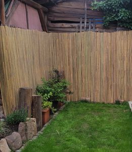 Bambuszaun ’Baarle’ Sichtschutzmatte 120x500cm Natur Kunden-Foto 2
