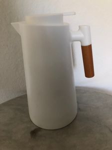 1L Isolierkanne, Glas Thermoskanne, doppelwandige Vakuum Kaffeekanne Teekanne, Thermoskanne für Kaffee, Tee, Wasser, Getränkgrün Kunden-Foto 1