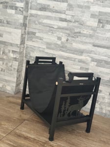 Stojan na palivové dřevo VEVOR, 455x330x765 mm, dvoupatrový stojan na palivové dřevo s krbovou sadou, kartáčem, lopatou, pohrabáčem, kleštěmi, nosnost 181 kg, stojan na palivové dřevo do krbu Fotografie od zákazníka č. 1