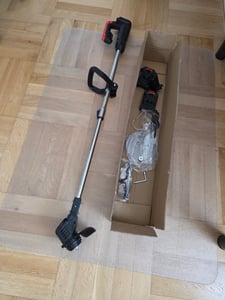 Akku-Rasentrimmer 21V mit 2 Batterie, Freischneider, Motorsense, mit Akku und Ladegerät, Teleskop-Stiel & Zusatzhandgriff Kunden-Foto 2