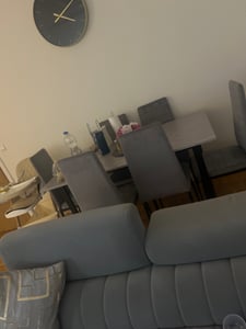Ensemble de 6 chaises de salle à manger BEALIFE, revêtues de velours et dotées d'un dossier ergonomique | Design moderne, couleur gris foncé | TB41 Photo du client 1