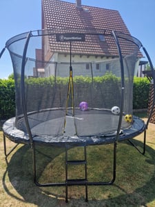 HyperMotion detská XL záhradná trampolína - 305 cm 10FT - s rebríkom a vnútornou sieťkou - pre dom a záhradu Fotografia od zákazníka č. 6