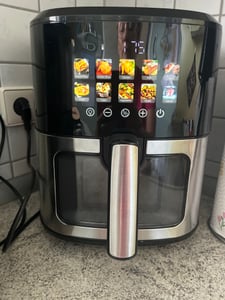 ProfiCook PC-FR 1287 H, Teplovzdušná fritéza, 8 L, 50 °C, 200 °C, Dvojitý, Čierna, Nerezová oceľ Fotografia od zákazníka č. 7