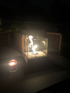 LARS360 Tischkamin Tischfeuer mit Dekosteine Bioethanol Kamin Glaskamin Dekokamin Balkon für Balkon Deko Garten Deko,Type A Kunden-Foto 1