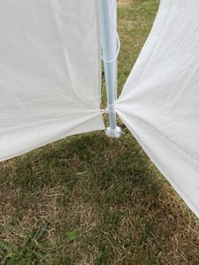 Jayseuw Pavillon 3x6m, Festzelt Gartenzelt Wasserdicht, UV-Schutz, mit 5 Seitenteilen und 1 Eingängen, für Garten Terrasse Feier Party, weiß Kunden-Foto 1
