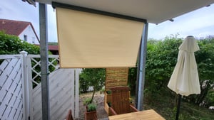 SONGMICS Seitenmarkise Alu Senkrechtmarkise 2.5 x 1.4 m, ohne Bohren, ausziehbar Kunden-Foto 1