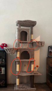 Feandrea Kratzbaum groß, XL, mehrstöckiger Katzenbaum mit Höhlen und Liegemulden Kunden-Foto 3