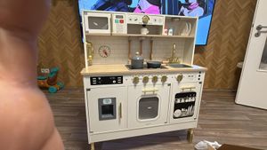 XXL-Holzküche für Kinder – mit LED, Zubehör & interaktiven Elementen Kunden-Foto 23