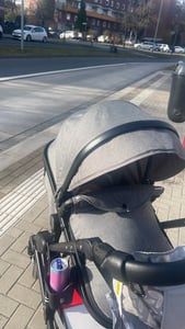 Kinderwagen „California“, 3 in 1 Kombikinderwagen Megaset 8 teilig inkl. Babyschale, Sportwagen, Babywanne und Zubehör, Dunkelgrau Kunden-Foto 1