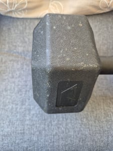 TREX SPORT Kurzhanteln Hanteln Set 2x8kg TX-008CD | Kunststoff Hexagon Dumbbell für Krafttraining | sechseckige Anti-Roll Form, ergonomischer Griff Kunden-Foto 7