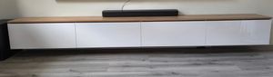 MINIO TV Lowboard DONNA 180 cm -  Schrank mit 2 Klappen matera / weiß glänzend Kunden-Foto 4