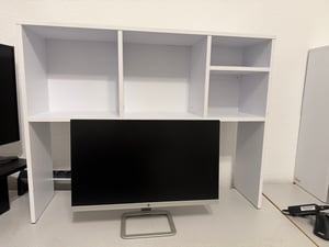 VEVOR stolový regál95 x 32 x 90 cm vitrína, regál s protišmykovými nožičkami, kancelárska čierna Fotografia od zákazníka č. 3