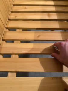 AREBOS Hochbeet Holz 119x53x90 cm | Mit Ablagefach & Schutzvlies | Balkon & Garten Kunden-Foto 1