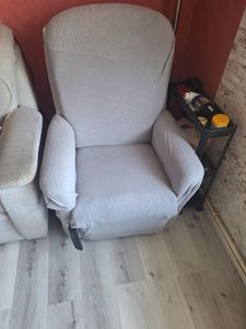 Potah na polohovací křeslo Stretch Potah na polohovací křeslo Small Plaid Jacquard Fitted Standard/Oversized Recliner Chair, Silver Grey Fotografie od zákazníka č. 1