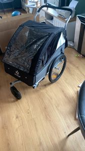 KESSER® Kinderanhänger Fahrradanhänger Sport-RX 2 in 1 Joggerfunktion Kinderfahrradanhänger + 5-Punkt Sicherheitsgurt 360°-Vorderrad Jogger Buggy Fahrrad Anhänger für 1 bis 2 Kinder max. 40kg Kunden-Foto 1