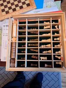 Schachspiel in Holzklappkassette Kunden-Foto 1