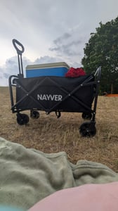 Nayver Handwagen faltbar Bollerwagen 80kg Transportwagen Camping Garten Kunden-Foto 1