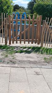 Gartentor Zauntor Staketenzaun Höhe 90 cm Gartenzaun Zaun Haselnuss Top Preis Kunden-Foto 1