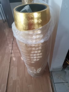 Vaso da terra MAGNUM in fibra di vetro, nero lucido, 30x80 cm Foto del cliente 1