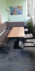Doppel-Tischgestell aus Metall SH-4001-2, für Büro, Hotel, Restaurant, Maße 69,5x39,5x72 cm, Schwarz Kunden-Foto 1