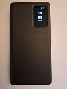Kožené flipové pouzdro pro Samsung Galaxy S25 Ultra, obal s funkcí Smart View okna a přihrádkou na karty Zelený Fotografie od zákazníka č. 3