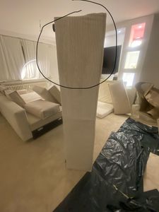 Canapé d'angle Bergamo en U avec fonction sommeil - Canapé d'angle 375 cm avec coffre de lit, tissu velours côtelé beige (Poso 105) Photo du client 4
