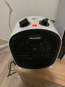 Heizlüfter, Energiesparend Klein 2000W Elektrische Heizung 2 Heizstufen & Gebläse-Modus, Kippschutz & Überhitzungsschutz für Büro Wohnzimmer Schlafzimmer - Weiß Kunden-Foto 2