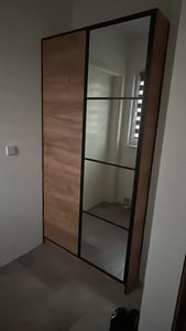 KIER FURNITURE Kleiderschrank Spiegel 53x205cm Garderobenschrank - Craft Eiche Kunden-Foto 3
