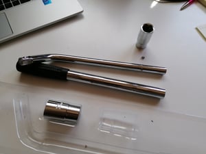Radmutternschlüssel Teleskop Radschlüssel Schlüssel Teleskop-Radmutternschlüssel 1/2" Antrieb mit 2 Nüssen 17/19mm 21/23mm KFZ PKW Radschrauben Retoo Kunden-Foto 2