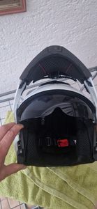 VINZ Santos Klapphelm mit Sonnenblende | ECE 22.06 & PINLOCK vorbereitet | Motorrad Helm Integralhelm | Motorradhelm Klappbar | In Gr. XS-XXL | Erhältlich in verschiedenen Farben - Weiß | M (57 - 58 cm) Kunden-Foto 5
