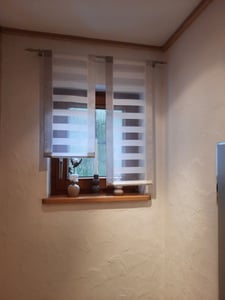 Design Mini Flächenvorhang Set braun beige Schiebevorhang Schiebegardine 2222 Kunden-Foto 1