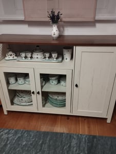 VASAGLE Sideboard Küchenschrank, Kommode, 110 x 33 x 75 cm, mit 3 Türen Kunden-Foto 2