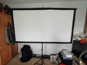 SucceBuy 90-palcové projekčné plátno so statívom, 16:9 4K HD, odolné proti pokrčeniu, výškovo nastaviteľné, prenosné pre domáce kino, filmy, hry, kanceláriu (vnútorné aj vonkajšie) Fotografia od zákazníka č. 1